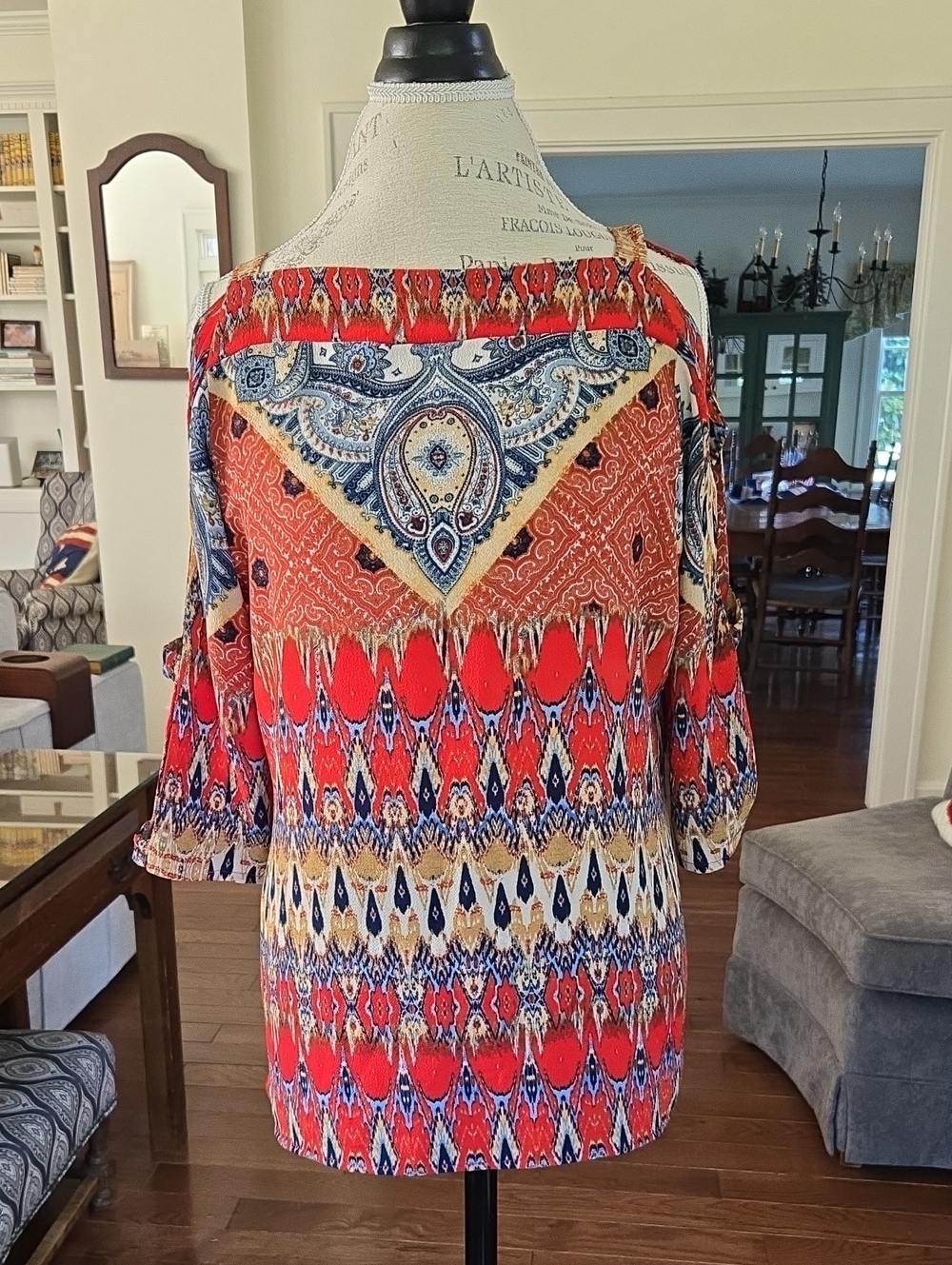 fig and flower Red Paisley & Geometric Print Tunic